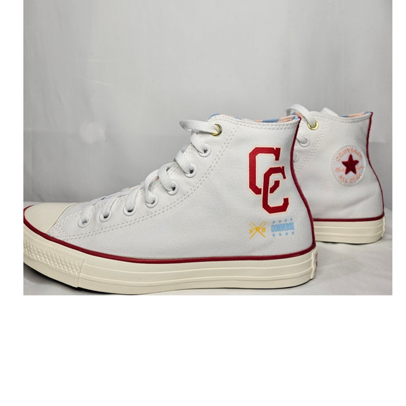 Converse CTAS Camp Converse Hi Tops Brand New Women's 10 White/Red #A10920F NWT - Picture 2 of 9